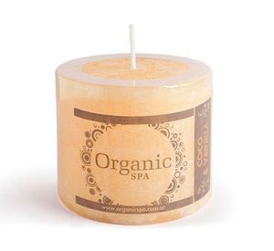 Vela aromática 6x6 cm coco/vainilla Organic Spa.