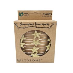 Guirnalda decorativa 20L 210 cm Estrellas Ledzone