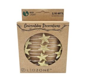 Guirnalda decorativa 20L 210 cm Estrellas Ledzone