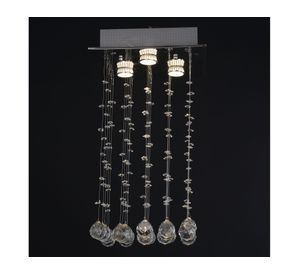 Lámpara colgar 3L GU10 cristales Abitare