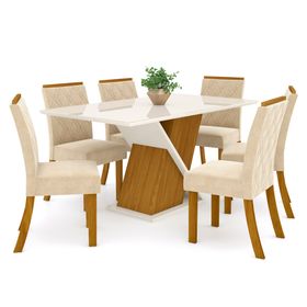 Juego de comedor 6 personas rectangular Grecia