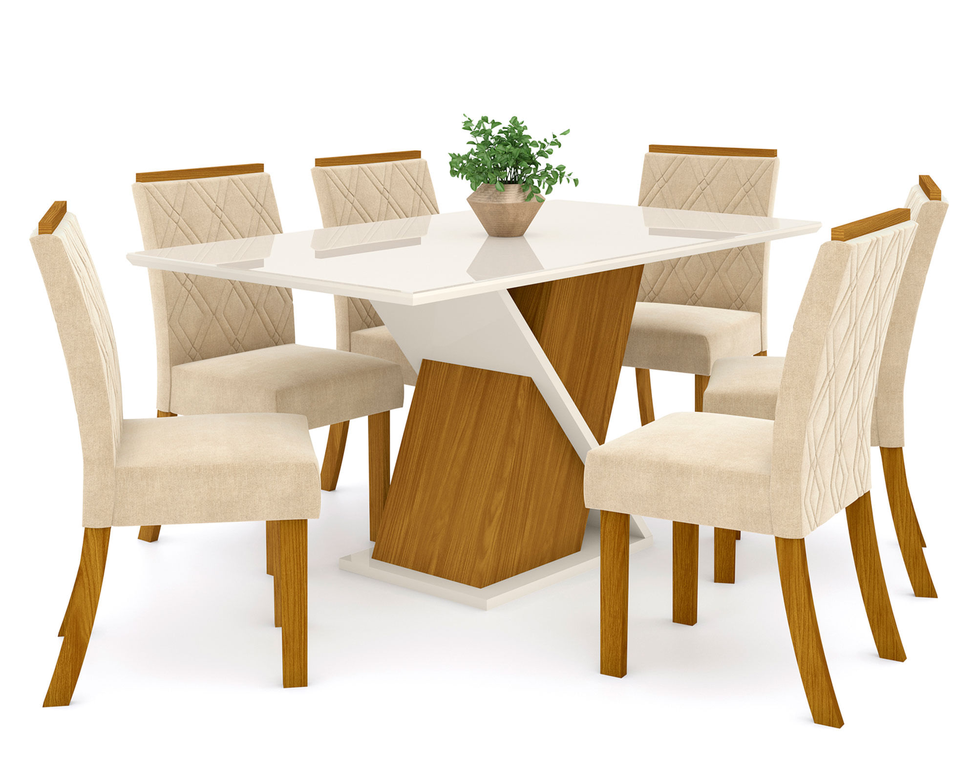 Home Mobili Juego de comedor 6 personas rectangular Grecia