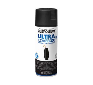 Pintura spray 340 gr Ultra Cover 2X negro mate Rust-Oleum