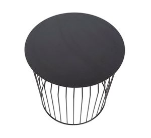 Mesa lateral 48 cm Wire negro Form Design