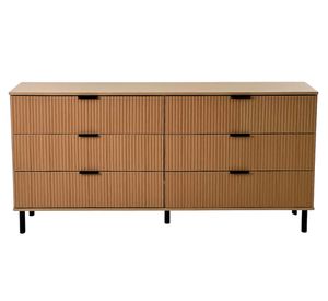 Cómoda Agra natural 6 cajones