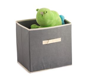 Caja plegable tela gris Cotidiana