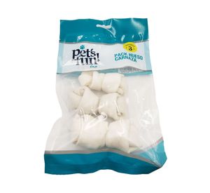 Hueso carnaza 5'' 3 unidades Pet´s Fun