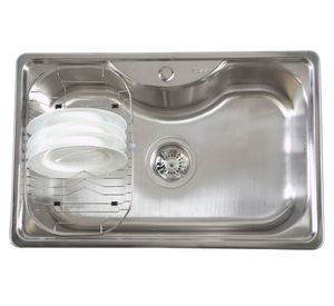 Lavaplatos Acqua 1C gris 22x75x48.5 cm + desagüe + canasto