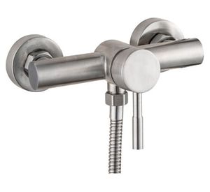 Monomando ducha 24.5x18 cm Stal gris Duschy