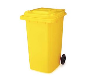 Basurero 120 litros amarillo All Clean