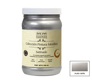 Esmalte al agua 946 ml Modern Masters plata satín satín Rust-Oleum