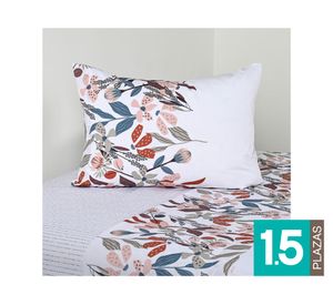 Juego sábanas 1.5 plazas 200H Branch diseño