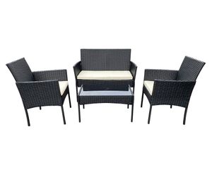 Set terraza 4 personas Biombino negro