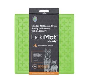Plato silicona perro verde Lickimat