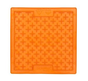 Plato silicona perro naranjo Lickimat