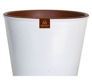 Maceta Zaia 26 cm blanco mate