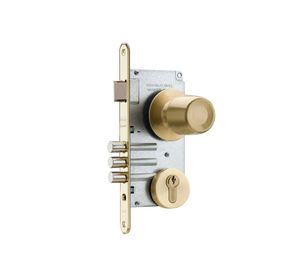 Cerradura embutir pomo acceso bronce satín Poli