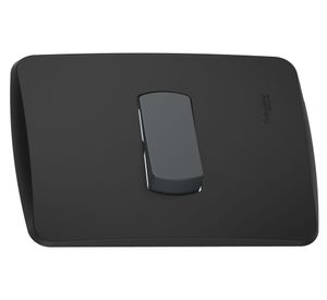 Placa armada con interruptor 16A 9/24 Miluz grafito Schneider