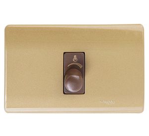 Placa dimmer genesis 300w dorada Schneider
