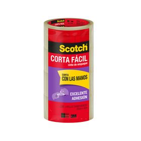 Cinta embalaje corta fácil 45 mmx40 m 3M transparente 4 unidades
