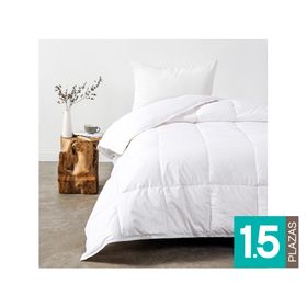 Plumón 1.5  plazas pluma Goose Down blanco Cannon Home