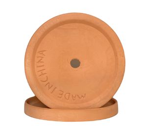 Macetero con plato Cilindro terracota 18x18x18 cm