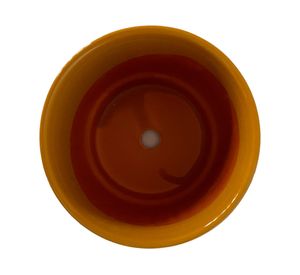 Macetero enlozado mostaza 20x18x18 cm