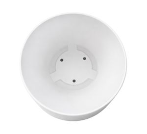 Set macetero + plato Bio Bamboo Actual blanco 18x24 cm