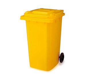 Basurero reciclaje 240 litros amarillo