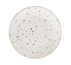 Plato Redondo felt blanco/gold