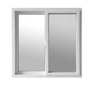 Ventana PVC 60x50 cm Monolítica 2 hojas correderas blanco semibrillo