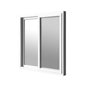 Ventana Pvc 100x100 cm Termopanel con gas Argón 2 hojas correderas blanco