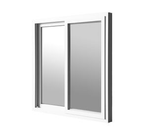 Ventana Pvc 100x100 cm Termopanel con gas Argón 2 hojas correderas blanco