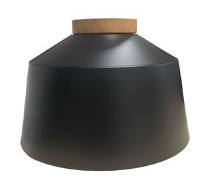 Lámpara techo 1L E27 negro/madera