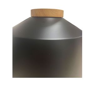 Lámpara techo 1L E27 negro/madera