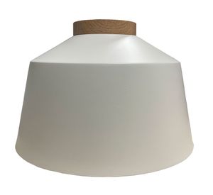 Lámpara techo 1L E27 blanco/madera
