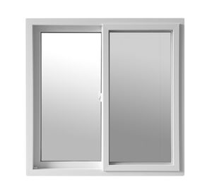 Ventana PVC 121x100 cm Monolítica 2 hojas correderas Blanco