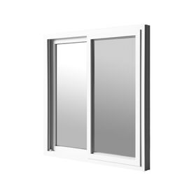Ventana PVC 121x100 cm Monolítica 2 hojas correderas Blanco
