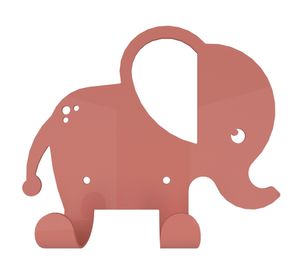 Percha 2 ganchos Zoo Elefante rosado