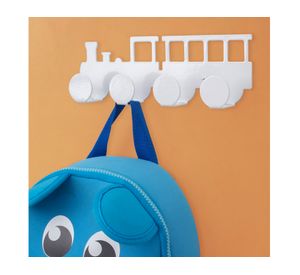 Percha 4 ganchos Locomotora blanca