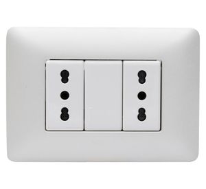 Toma doble 10-16A Matix gris