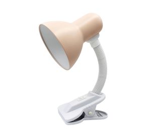 Lámpara escritorio Flexible con pinza rosa E27 1L