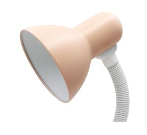Lámpara escritorio Flexible con pinza rosa E27 1L
