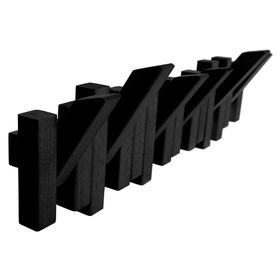 Perchero madera negro