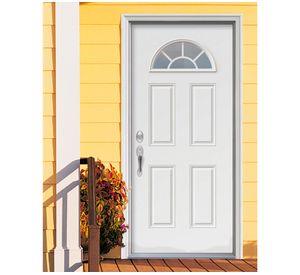 Puerta vidriada Media Luna madera 80x200 cm