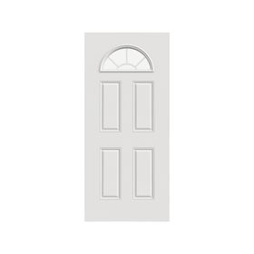 Puerta vidriada Media Luna madera 80x200 cm