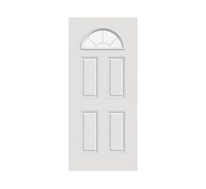 Puerta vidriada Media Luna madera 80x200 cm