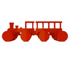 Percha 4 ganchos Locomotora roja