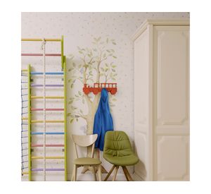 Percha 4 ganchos Locomotora roja