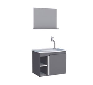 Mueble vanitorio 52 cm + espejo Safira gris